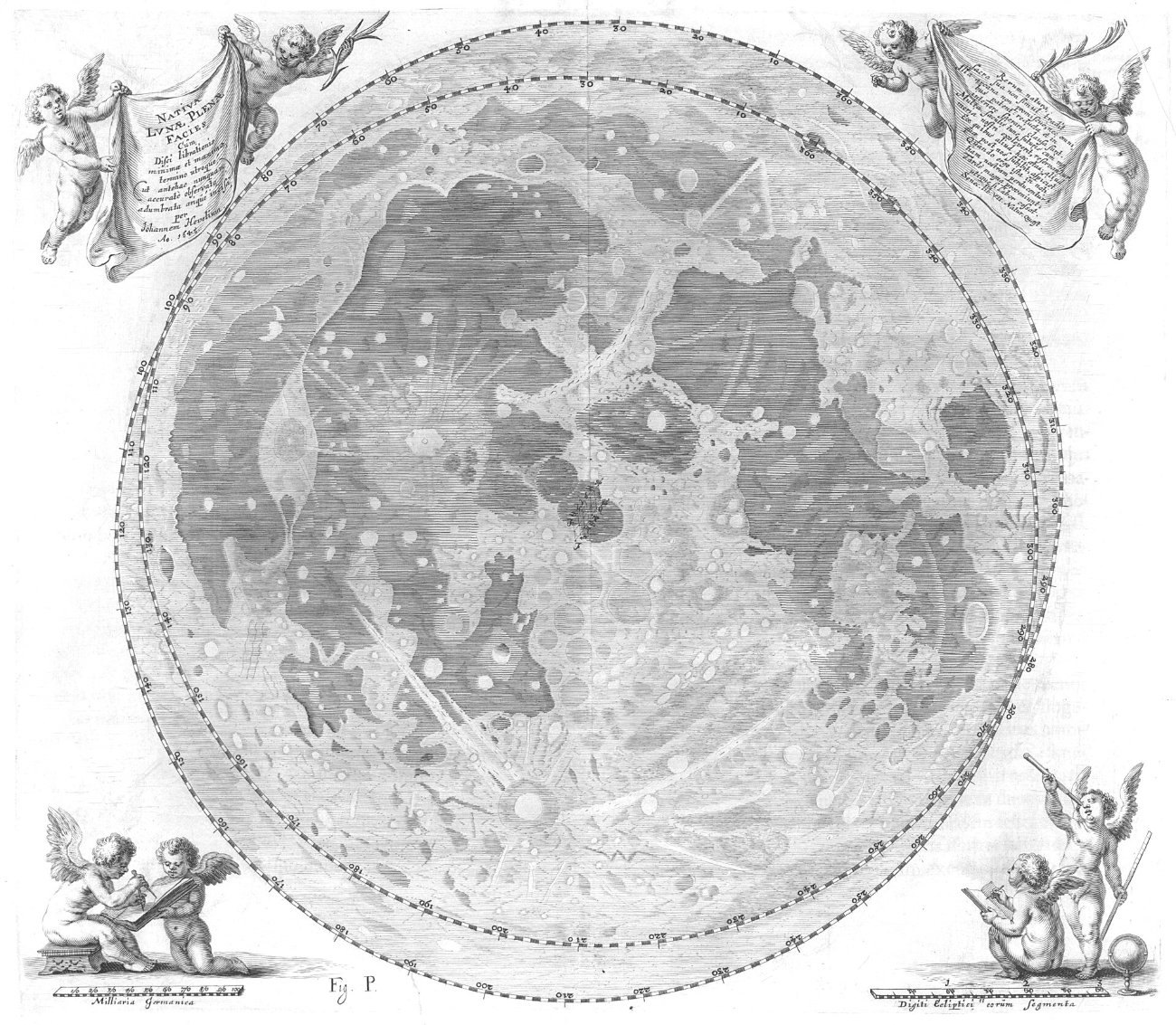 Map of the Moon from Hevelius’s Selenographia (1647). Bodleian Libraries, University of Oxford