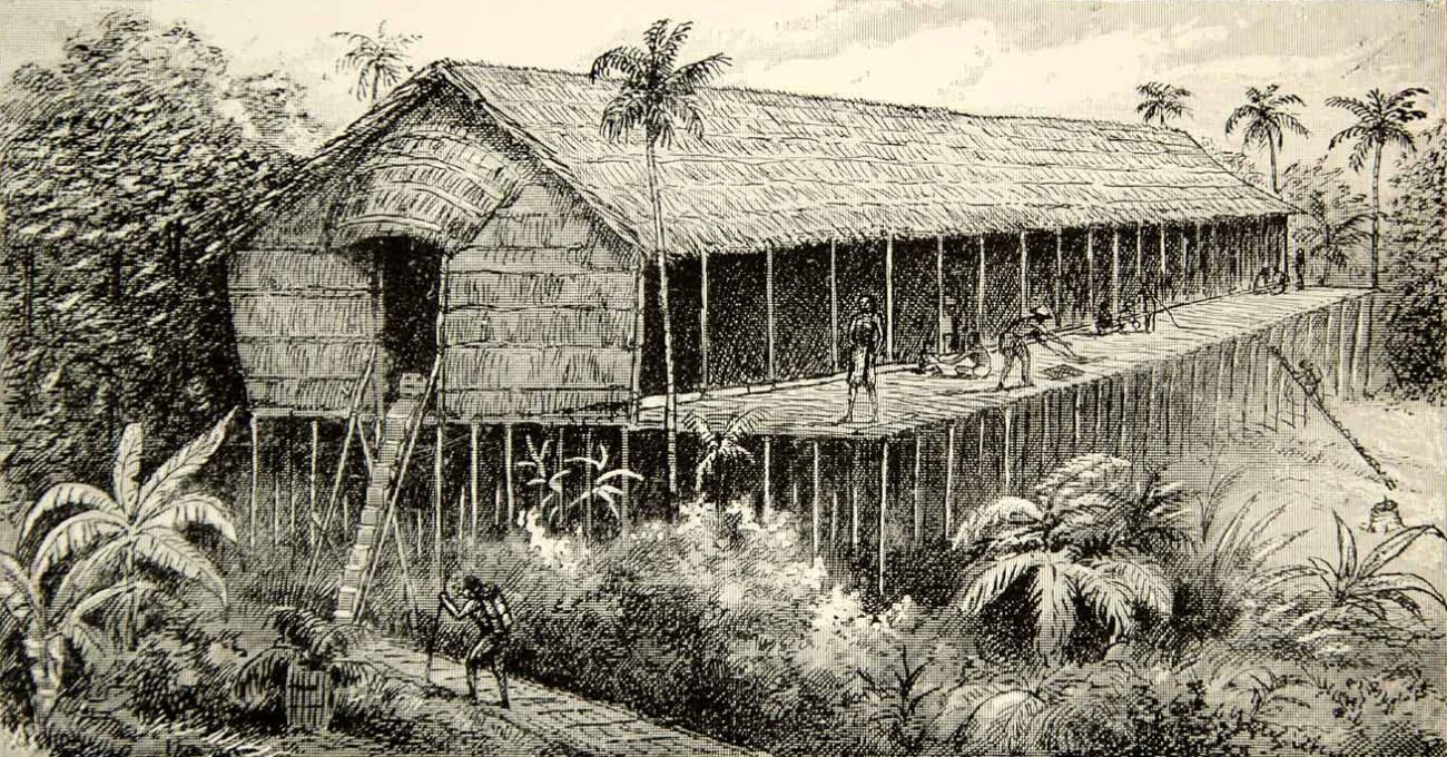Exterior of a Sea Dyak House